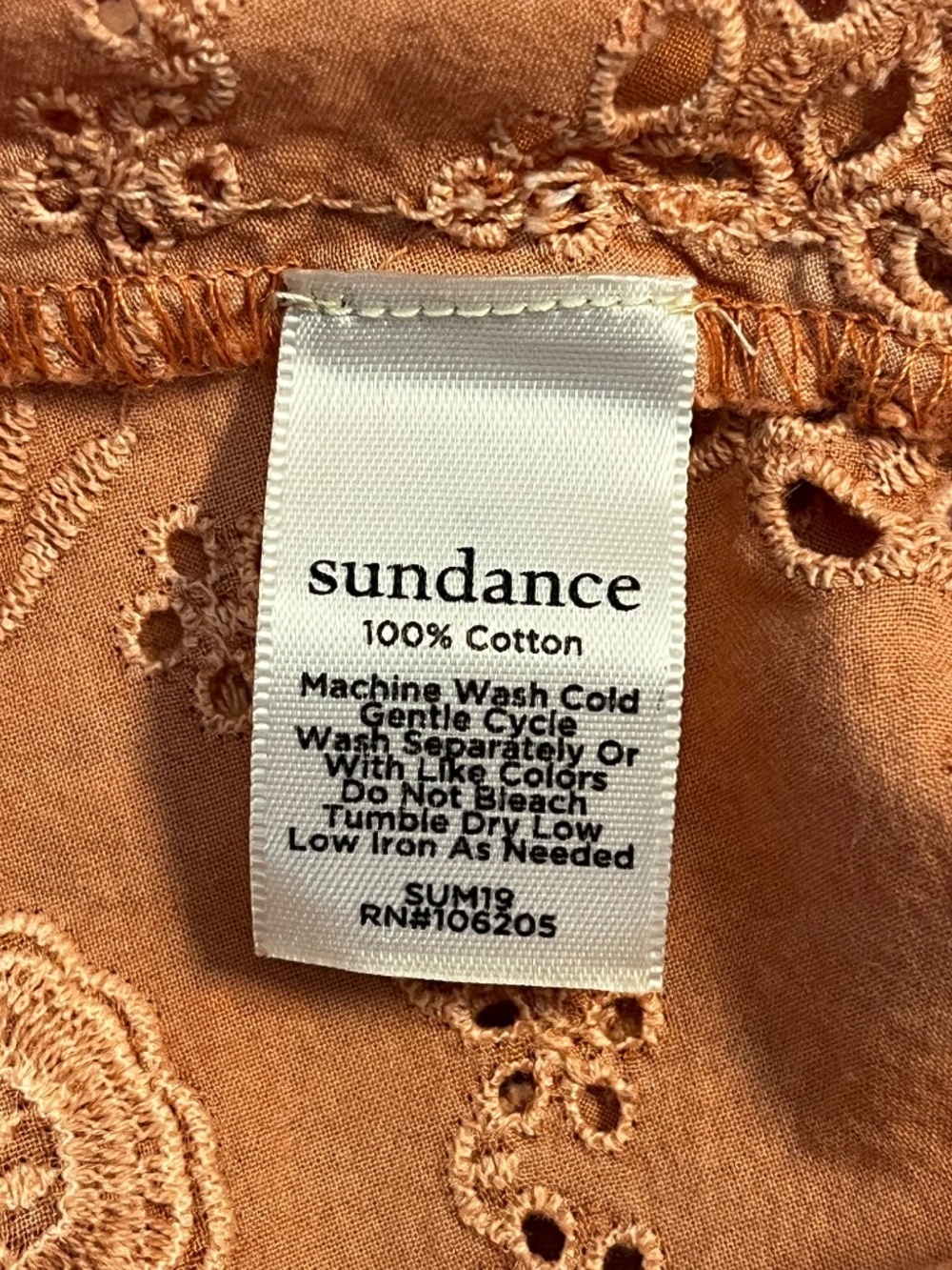 *Sundance* Moonlight Terracotta Eyelet Jacket Size Petite Medium *NWOT* - Picture 2 of 10